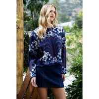All Over Pattern Sweater Top