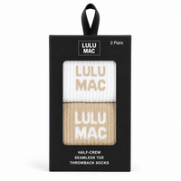 Lulu Mac Socks 2 Pair Box- BEIGE/BEIGE