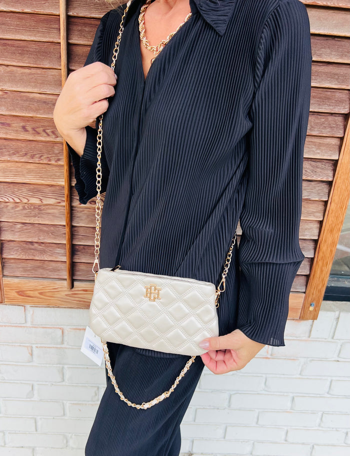Caroline Hill Livi Crossbody Pearl Quilted DQ