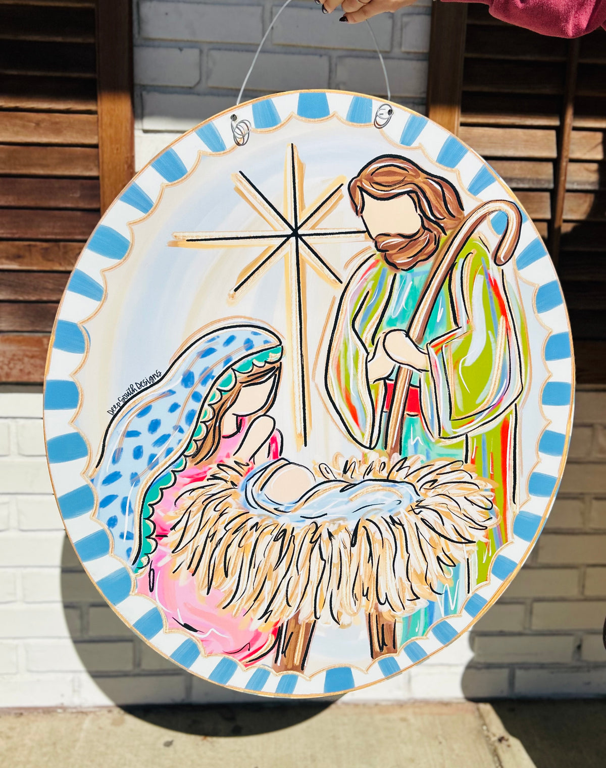 Holy Night Door Hanger