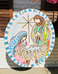 Holy Night Door Hanger