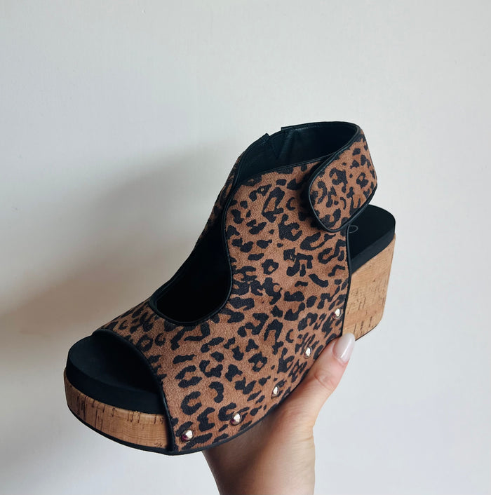 Corkys Frisky Wedge Shoe Leopard
