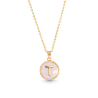 Amanda Blu Gold Mother of Pearl Initial Necklaces | 18 Letters