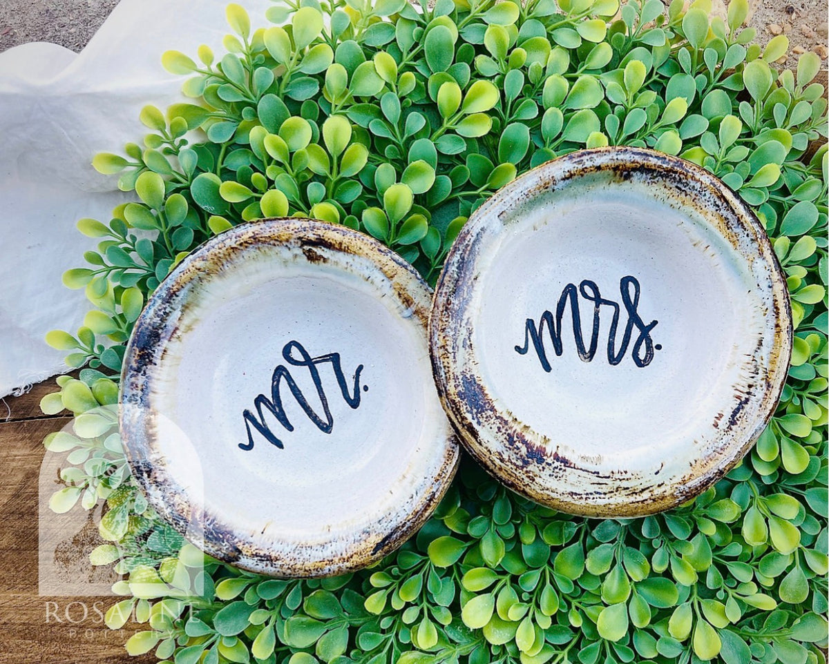Rosaline Pottery Mr & Mrs Bitty Bowls Set
