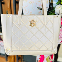 Caroline Hill Sophie Zippered Tote Pearl LD