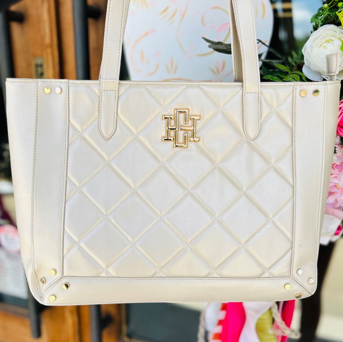 Caroline Hill Sophie Zippered Tote Pearl LD