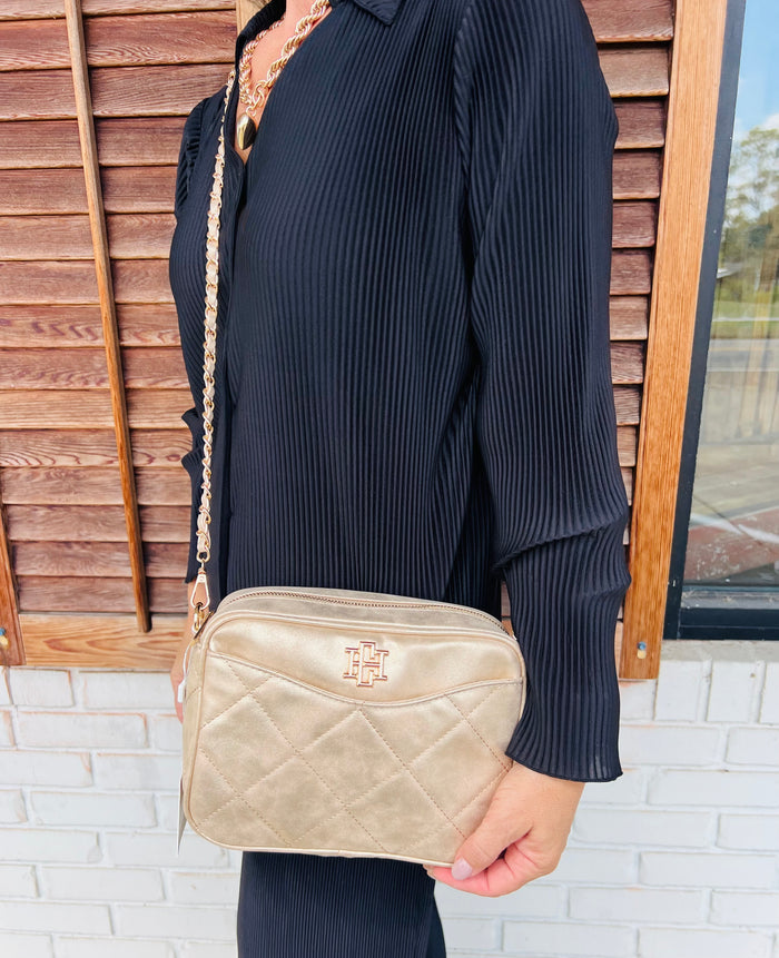 Caroline Hill Fiona Crossbody Gold Shimmer LD