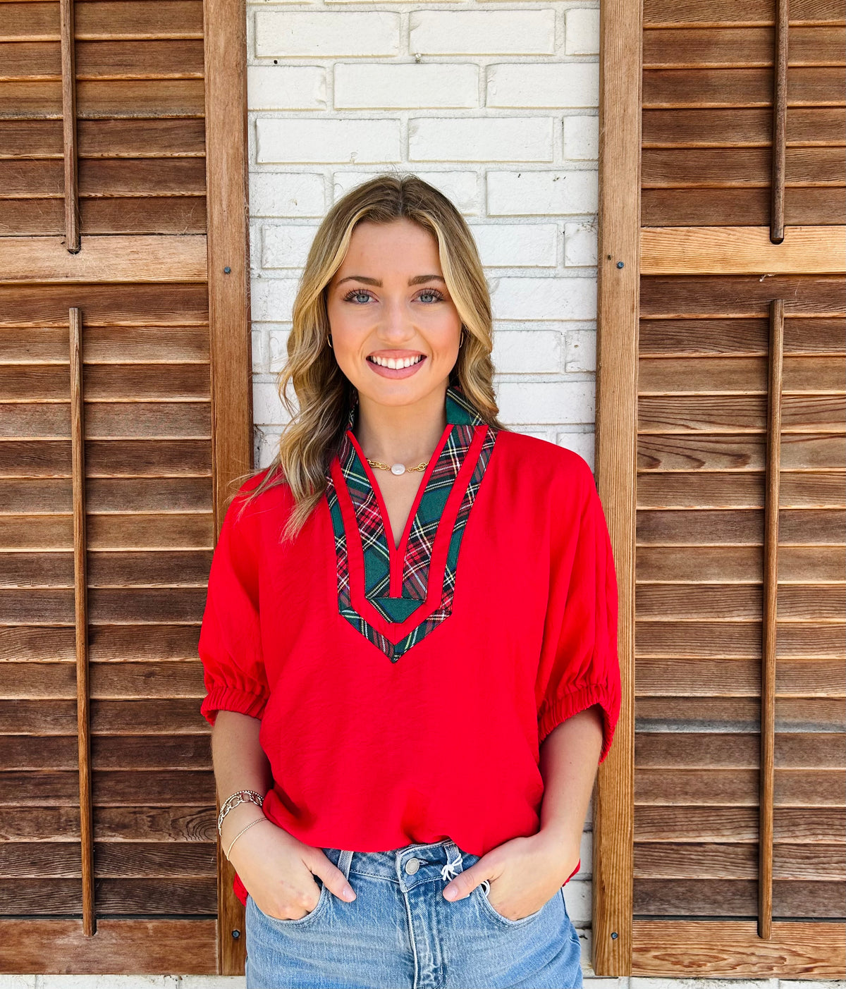 Solid short sleeve dolman top