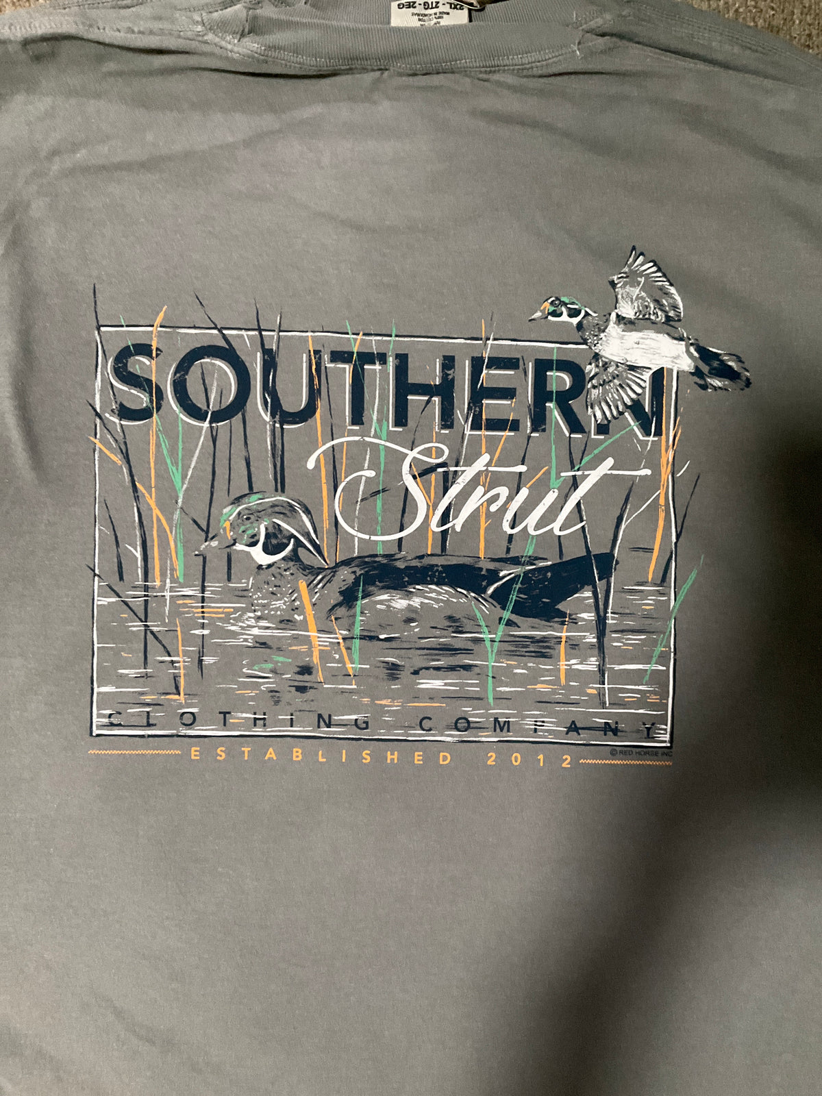 Southern Strut- Paddling Wood Duck- Grey