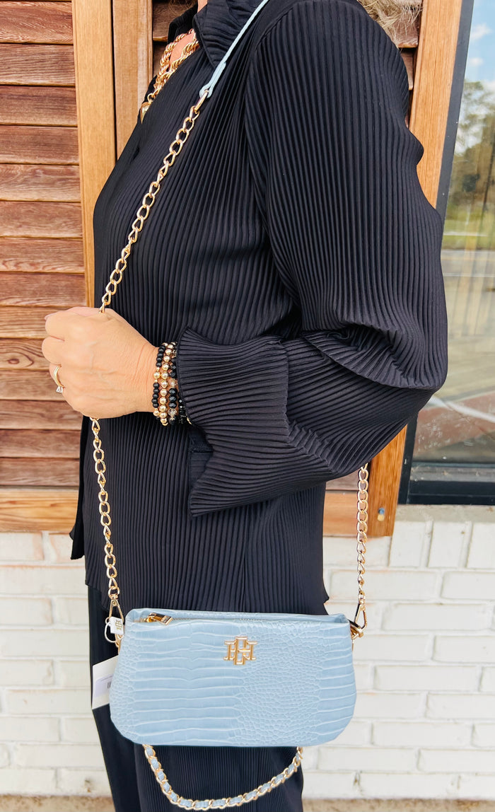 Caroline Hill Livi Crossbody Baby Blue EC