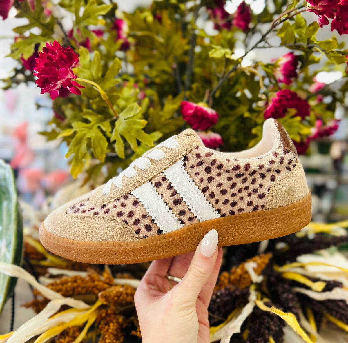 Corky's Heads Up Sneakers - Sand Mini Leopard