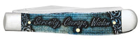 Case Knives - Serenity Prayer Smooth Natural Bone Trapper
