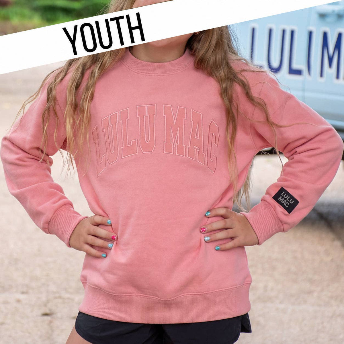 LULU MAC YOUTH SWEATSHIRT - PEACH