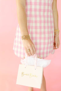 Petite Mini Cross Charm Bracelet on Gold