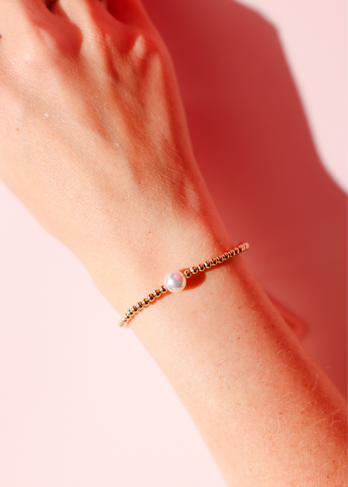 Ariel Pearl Bracelet in Gold