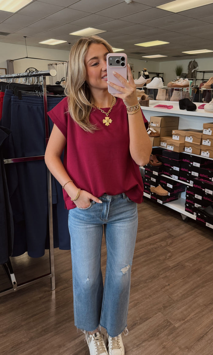 High Rise Crop Wide Leg Jeans