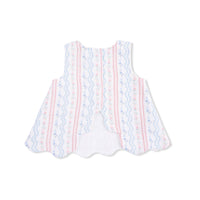 Tulip Stripe - Scallop Back Top with Bloomer
