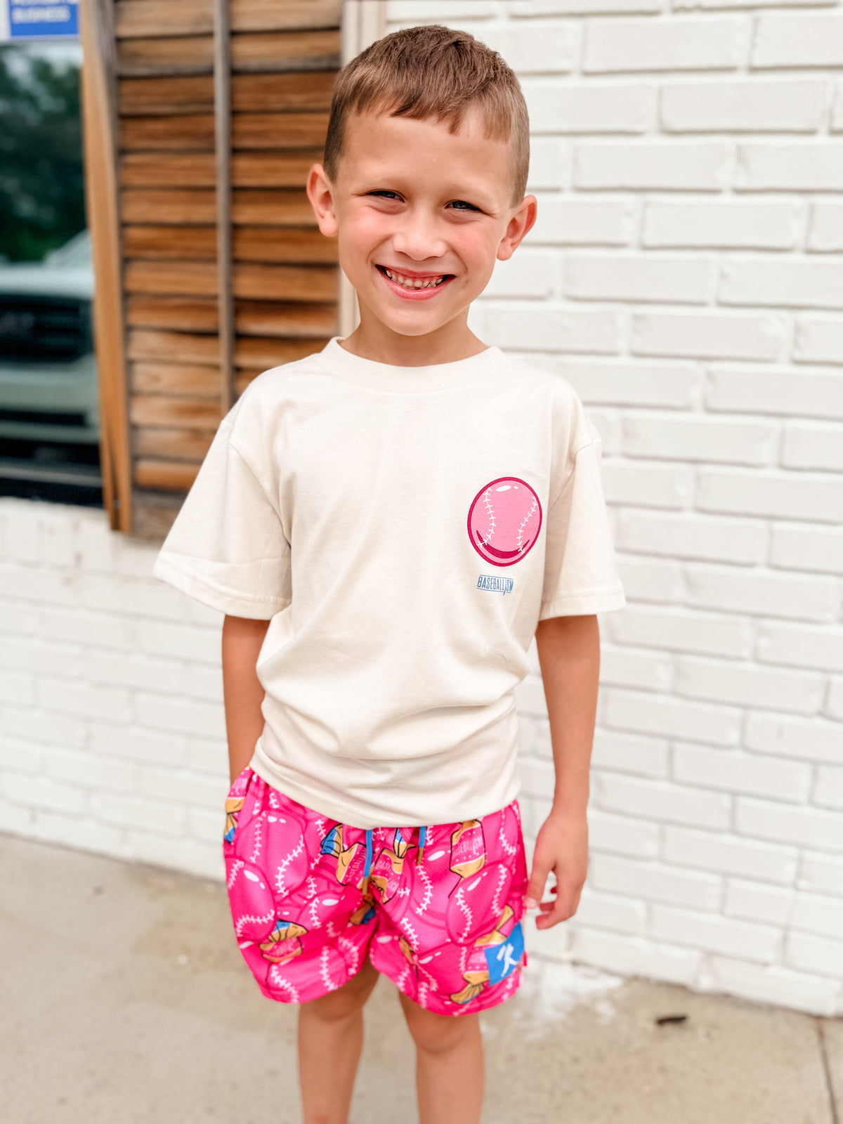 Baseballism-Bubbles and Doubles Diamond Air Mesh Shorts - Youth