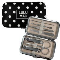Lulu Mac Black/White Dot Manicure Set