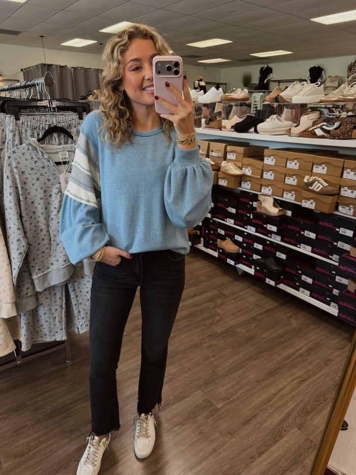 Oversized Color Block Comfy Casual Knit Top