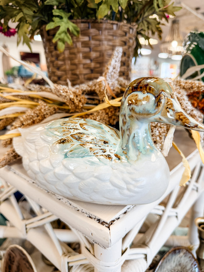 Rosaline Pottery Large Duck Color Sea Salt