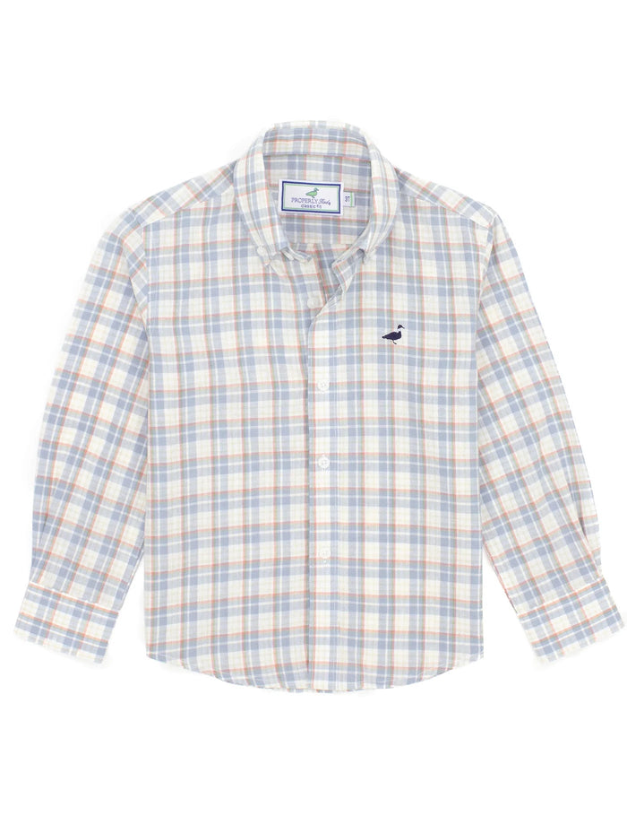 PROPERLY TIED BOYS SEASONAL SPORTSHIRT PRAIRIE SKY