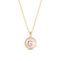 Amanda Blu Gold Mother of Pearl Initial Necklaces | 18 Letters