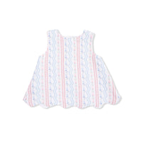 Tulip Stripe - Scallop Back Top with Bloomer