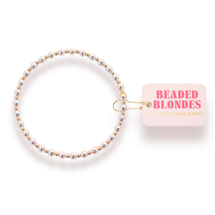 Petite Mini Katy Bracelet in Silver with Gold