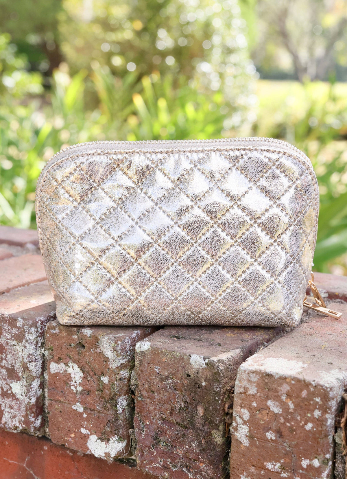Caroline Hill Ibiza Small Pouch Champagne Pop