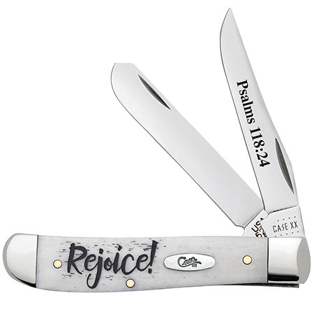 Case Knives - MINI TRAPPER - REJOICE - SMOOTH NATURAL BONE