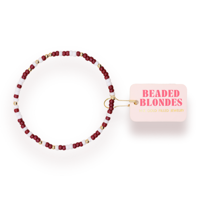 Petite Maroon and White Sprinkle