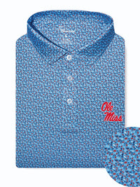 Bluecrest The Tempo Performance Polo -Ole Miss Stacked Script