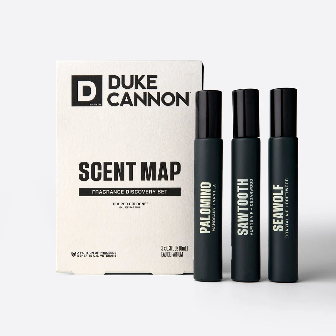 Duke Cannon Proper Cologne - Scent Map Fragrance Discovery Set