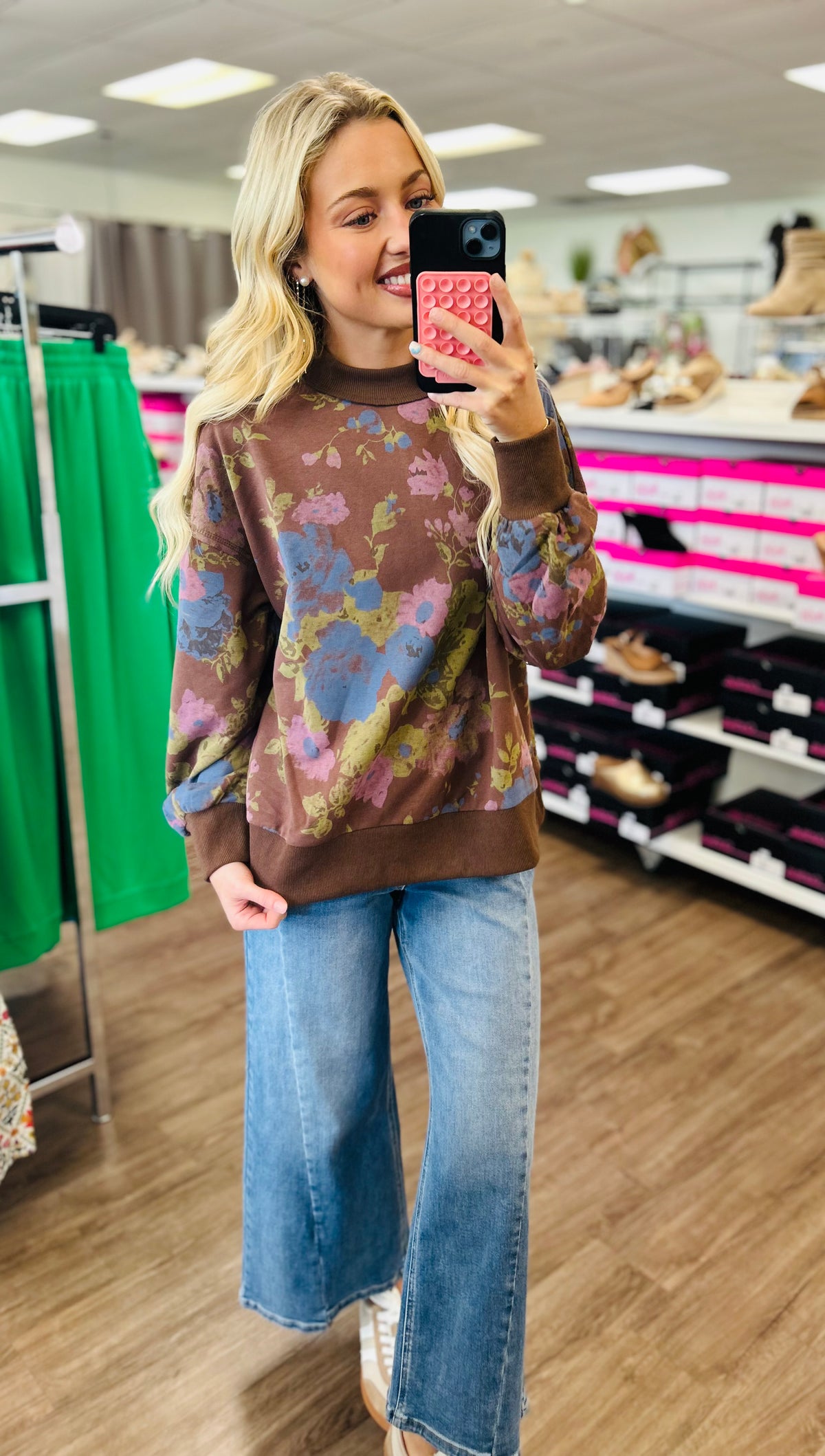 Floral Print Sweatshirt