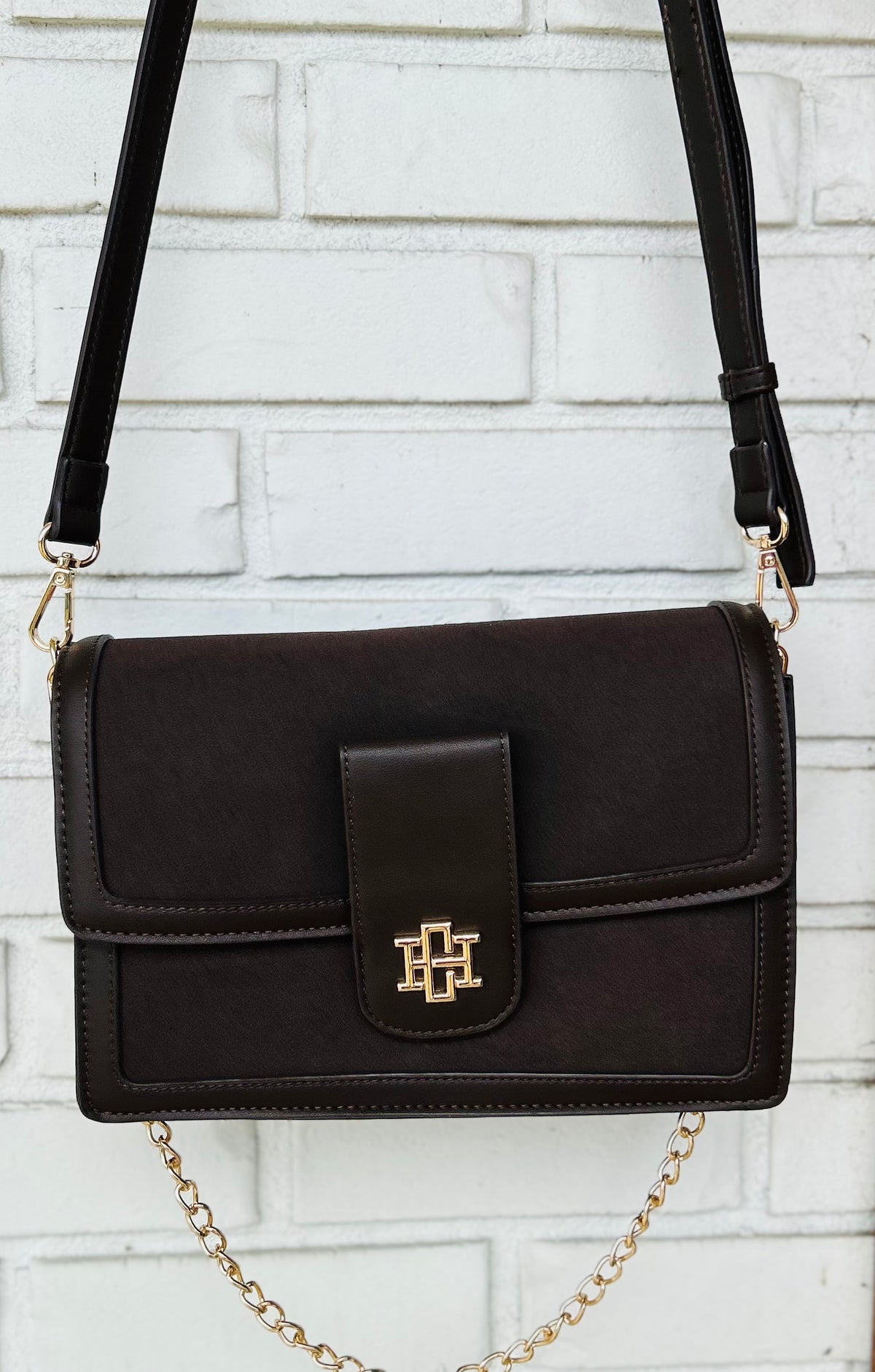 Caroline Hill Collins Crossbody - Chocolate S