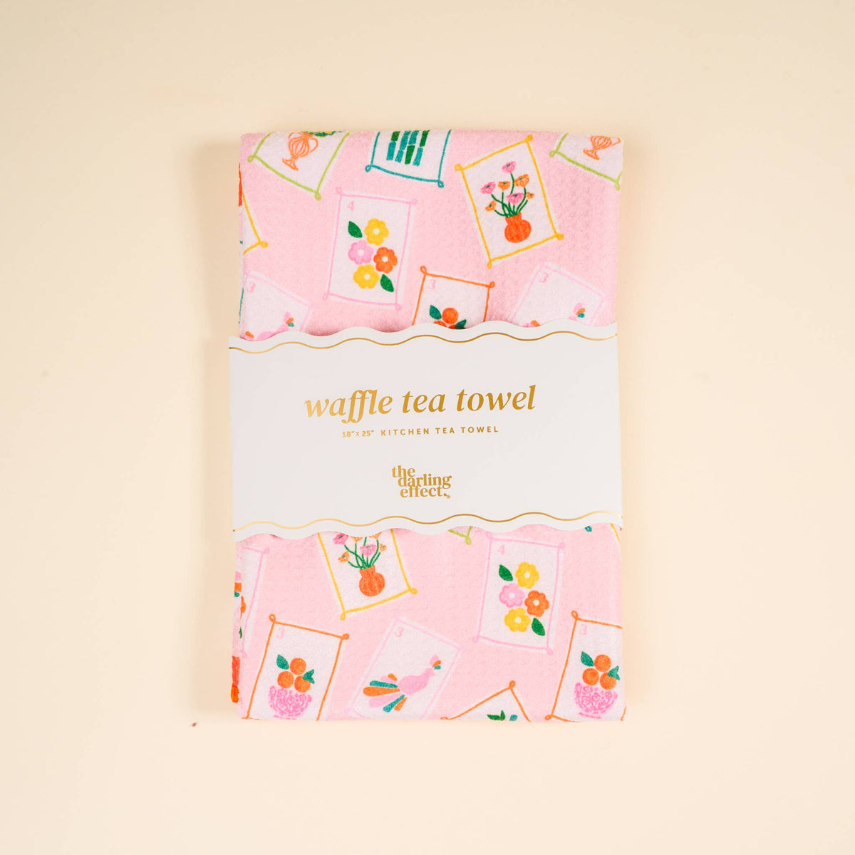 Waffle Tea Towel–It's Mahj Time