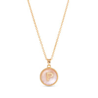 Amanda Blu Gold Mother of Pearl Initial Necklaces | 18 Letters