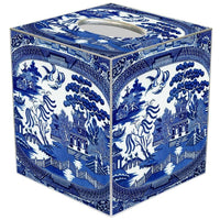 Blue Willow Tissue Box Cover TB1386