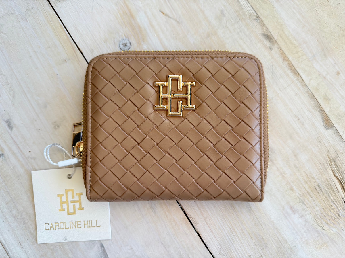 Caroline Hill Blakely Wallet Woven Tan