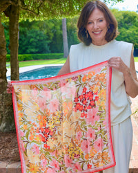 Elora Floral Print Scarf Pink Multi
