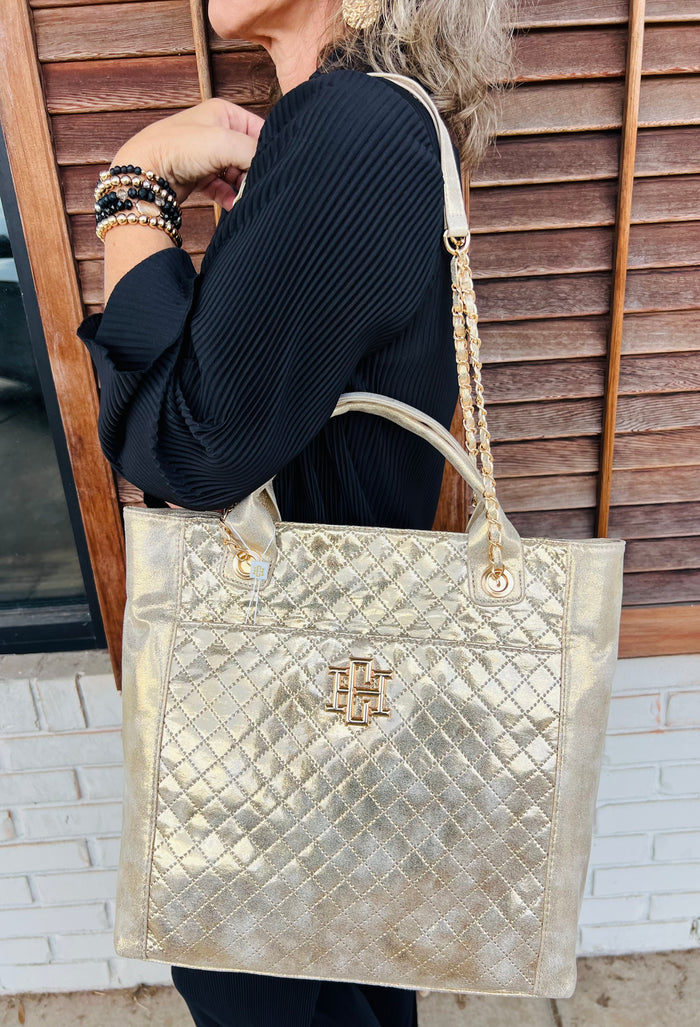 Caroline Hill Kinzley Tote Champagne Pop