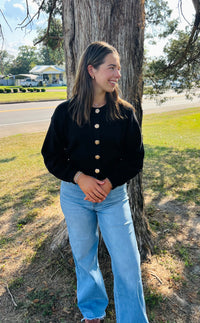 Solid sweater knit long sleeve cropped cardigan