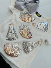 Emma Jean Cheer Sparkle Applique T-shirt