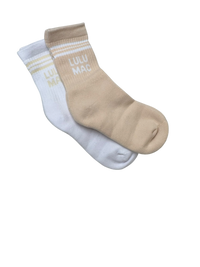 Lulu Mac Socks 2 Pair Box- BEIGE/BEIGE