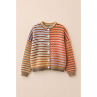 Multi color button up cardigan