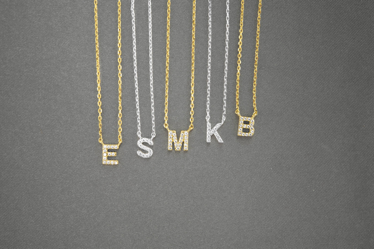 Amanda Blu CZ Initial Necklaces | 18 Letters
