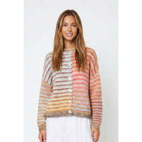 Multi color button up cardigan