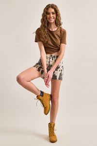 COW PRINT SHORT