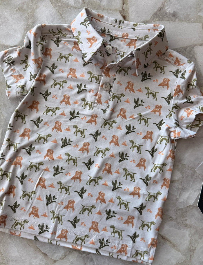 Burlebo-Youth Performance Polo - MALLARD DUCK DOG